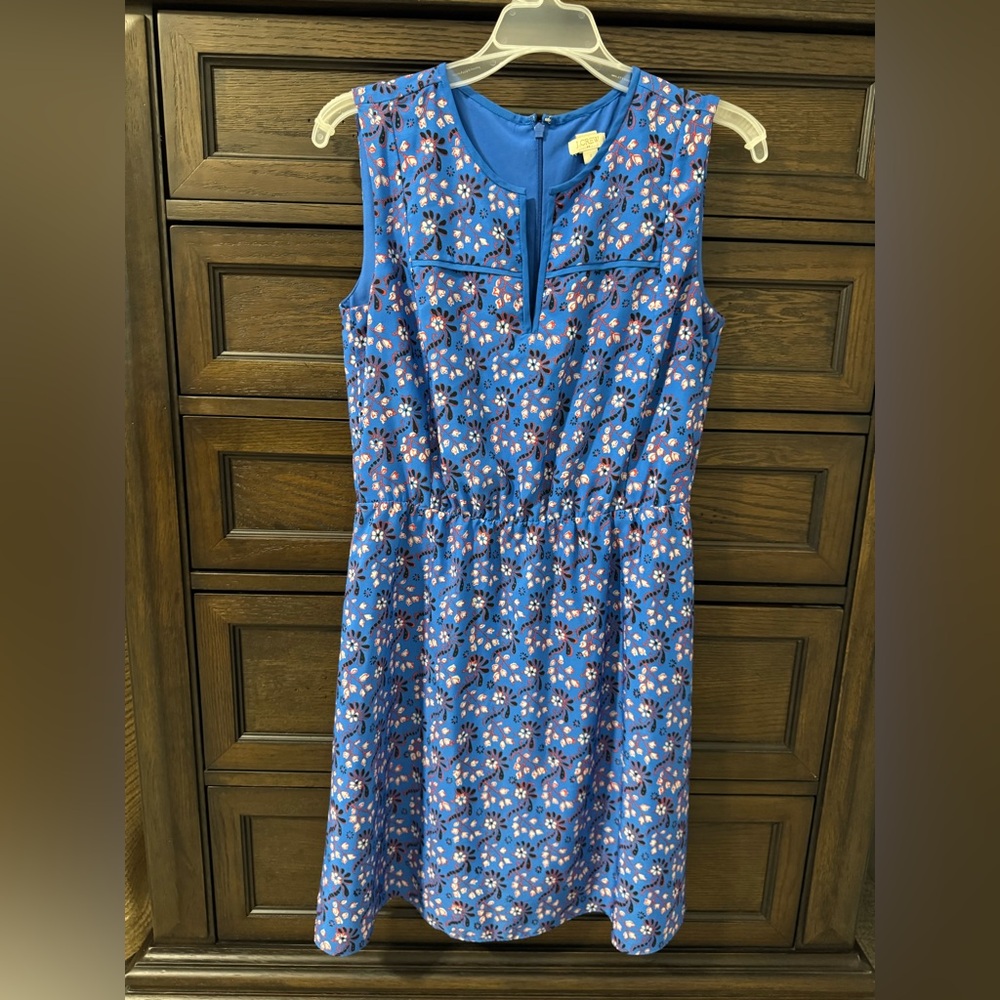 J. Crew Blue Floral Dress
